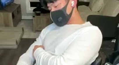 Young korean with a fleshlight