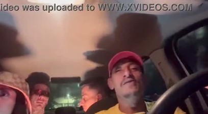 Ride-hailing driver has a foursome in his car.