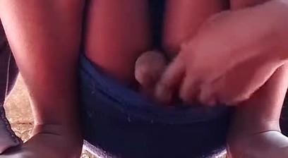 Cute shy hot twink teases you with his cute dick under long towel