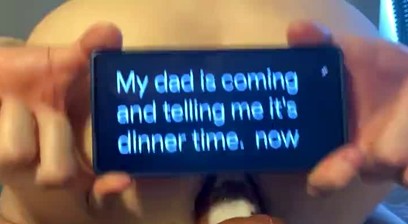 I'm getting fucked by BBC my dad decides to walk in and tell me that dinner and it's going t