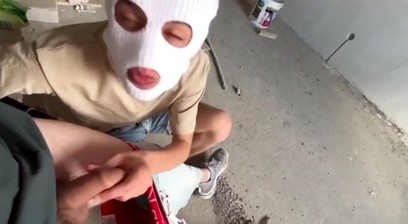 A young construction worker choked on his boss's sperm right at work