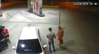 Caught blowjob at petrol station