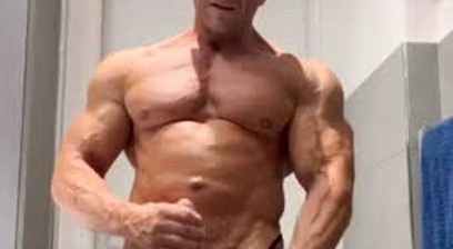 Alberto Bistocchi Flexing Posing and Jacking Off