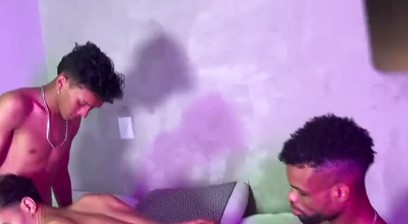 CUTE Latino twink takes 2 bbc