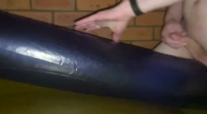 Humping waterbed tube in latex on waterbed
