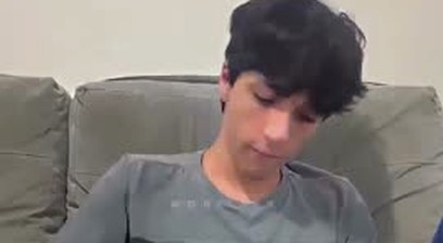 Young Latino jerks off his big cock