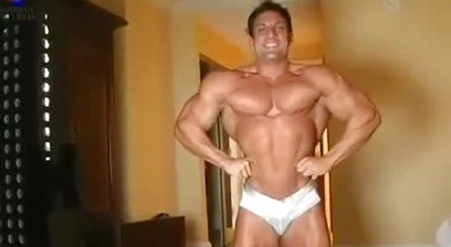 Armon Adibi Flexing and Posing In Hotel Room Before the 2009 North Americans