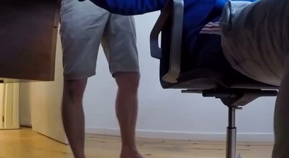 Spied on my str8 flatmate jerking off & helped him out