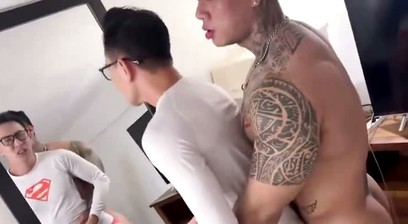 Asian twin hunks used like toys by twink in time stop