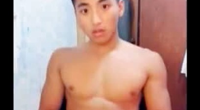 Chinese gym guy cumshot