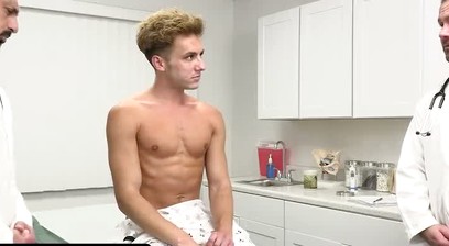 Doctortapes - Horny Boy Gets to His Doctors Office for His Special Treatment and Gets It Double