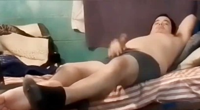 Jesus in boxer pulling his penis lying down compilation