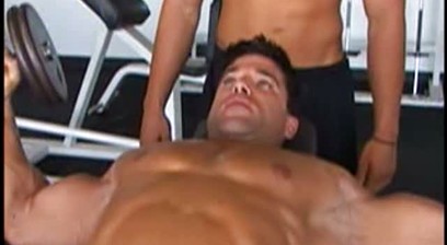 Sagi Kalev and Brandon Bass Lifting Weights and Sexy Posing