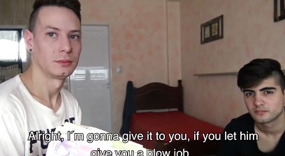 Stud Benja milks my balls until I glaze his face with cum
