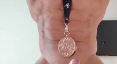 Bodybuilder Winner Stroking His BIG Cock