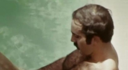 Beefy Vintage Gay Macho Icon Bruno Fucks Josh Kincaid Outdoors by the Pool