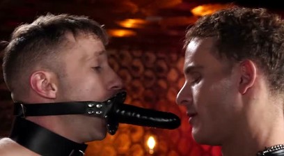 Fishnet Sub Takes Hook and Paddle Before Rough Anal Creampie