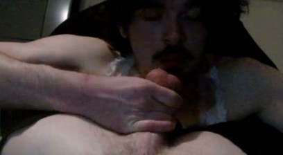 skilled selfsucker deepthroats self and sucks own balls