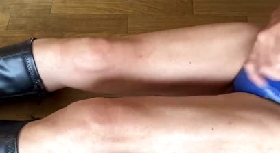 I'm wearing a mini-skirt and boots, with an anal vibrator inserted and rubber panties on. SecretGaku