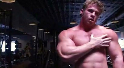 Mark Dalton Lifting Weights and Sexy Posing
