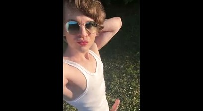 Horny Boyfriend Risky Strokes Big Dick And Cums Outdoors