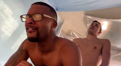 Sexy Black Lover Gets Railed by Big Asian Cock
