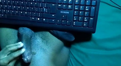 midnight jerk off session,my hard black cock