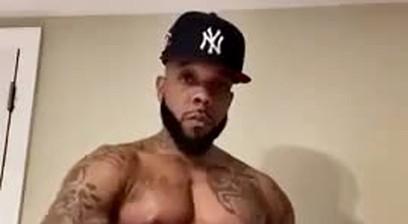 Black Stud In A Yankees Cap Jacking Off