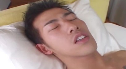 Asian twink railed hard after intense dildo prep