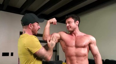 Sweaty Gym Bros Alex Kof and Chance Hart Skip Shower for Intense Fuck Session