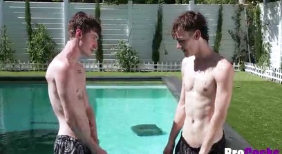 Awkward Poolside Step Bro's Can't Resist Fucking Again