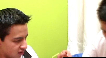 Foot fetish amateurs stroke cocks after intense sucking