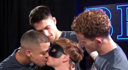 Masked Twink Oliver Lamb Takes Raw Gangbang from Zander, Q Moore and Dylan