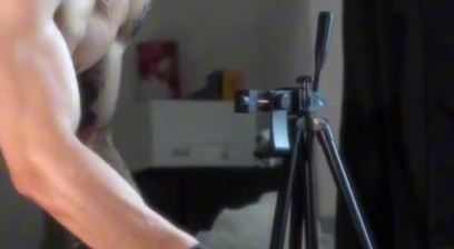 Handsome guy jerkoff