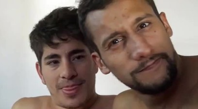 Rugged Straight Latino first time fucked