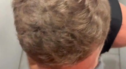 Gay Cruising Public WC shopping mall extreme blowjob huge facial