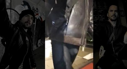 Hot Rainy Walk (garters and Bulge Meggings)