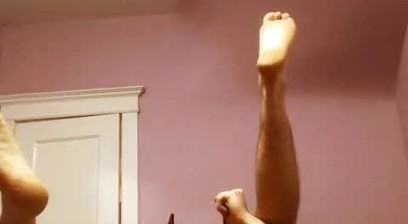 pup fucks himself with dildo FULL