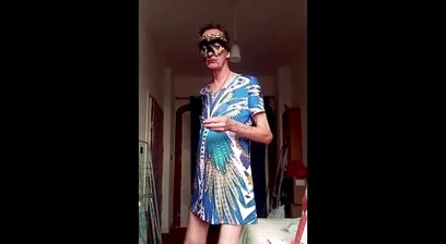 crossdressing with sunglasses or mask