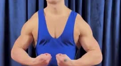Hunk in a blue singlet