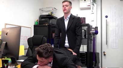 Hot Suited up Office Boy Fucked HARD n Left Spunky
