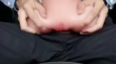 Boy Chinese masturbate with sextoy ejaculate