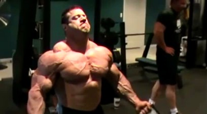 Brian Pazdzierz Flexing Posing and Lifting Weights